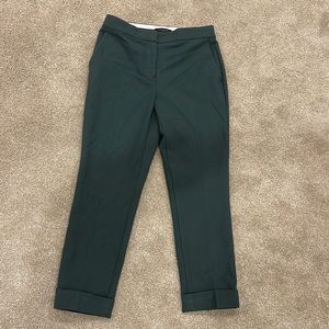 NWT Ann Taylor high rise green crop ankle pants 4P
